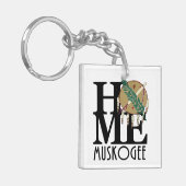 HOME/LOVE Muskogee Oklahoma Sleutelhanger (Voorkant Links)