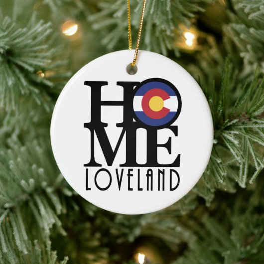 HOME Loveland Colorado Keramisch Ornament (Boom)