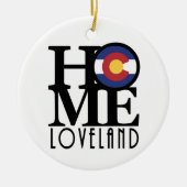 HOME Loveland Colorado Keramisch Ornament (Voorkant)