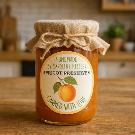 Home Made Apricot Preserves Canning Label Sheet