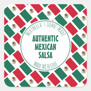 Home Made AUTHENTIEKE MEXICAANSE SALSA Vierkante Sticker