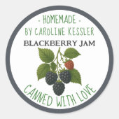 Home Made Blackberry Jam Canning Label Sheet (Voorkant)