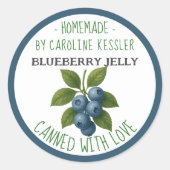 Home Made Blueberry Jelly Canning Label Sheet (Voorkant)