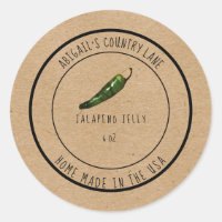 Home Made Jalapeno Jelly Label