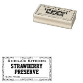 Home Made Jam of Wijn Label Rubberstempel (Gestempeld)