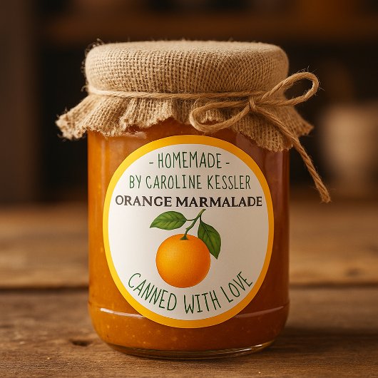 Home Made Orange Marmalade Canning Label Sheet