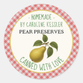 Home Made Pear Preserves Canning Label Sheet (Voorkant)
