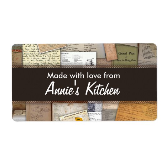 Home made Recepten  Label (Voorkant)