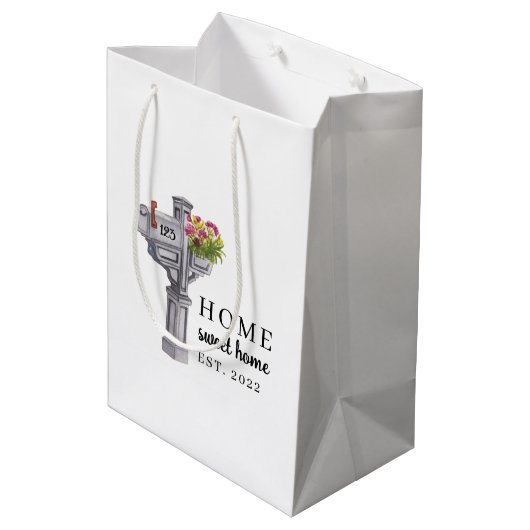 Home Mailbox Gift Bag Medium Cadeauzakje (Achterkant Gekanteld)