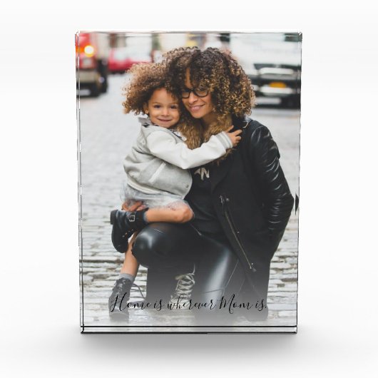 Home: Mam Foto Script Black White Overlay (Voorkant)