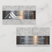 Home Marble Logo | Metaal en steen Visitekaartje (Voorkant / Achterkant)