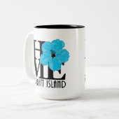 HOME Melbourne 15oz blue hibiscus Tweekleurige Koffiemok (Voorkant links)