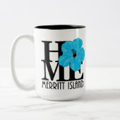 HOME Melbourne 15oz blue hibiscus Tweekleurige Koffiemok (Links)