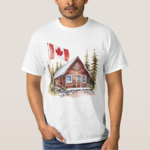 Home met Canada Vlag T-shirt