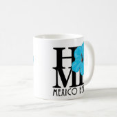 HOME Mexico Beach Florida Blue Hibiscus 11oz Koffiemok (Voorkant rechts)