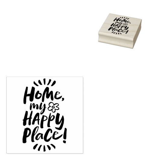 HOME Mijn gelukkige plek! Gezellig huislichaam - h Rubberstempel (Gestempeld)