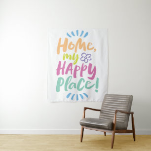 HOME Mijn gelukkige plek! Gezellig huislichaam - L Wandkleed