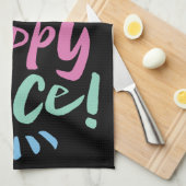 HOME mijn gelukkige plek! Plaats container - Neon Theedoek (Quarter Fold)