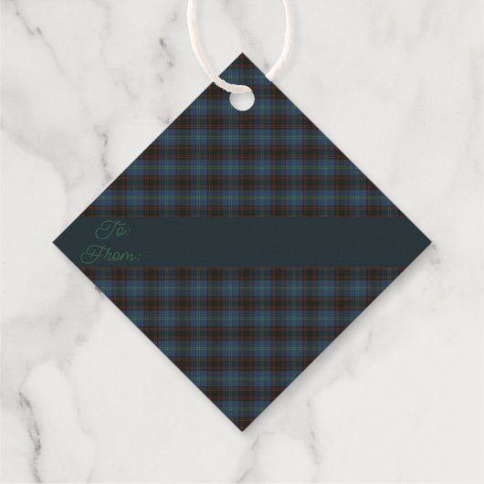 Home Modern Original Scottish Tartan Bedankjes Labels (Achterkant)
