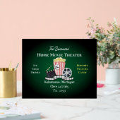 Home Movie Theater Popcorn Film Green Acrylic Sign Acryl Bord (Huwelijk)