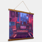 Home Muziekstudio Hangend Wandkleed (Gebogen)