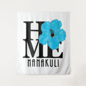 HOME Nanakuli Blue Hibiscus Wandkleed (Voorkant)