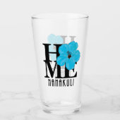 HOME Nanakuli Hawaii Blue Hibiscus Glas (Voorkant)