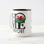HOME Newport Wales 15oz Tweekleurige Koffiemok (Voorkant links)