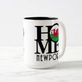 HOME Newport Wales 15oz Tweekleurige Koffiemok (Voorkant rechts)
