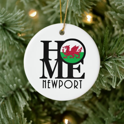 HOME Newport Wales Keramisch Ornament (Boom)