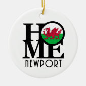 HOME Newport Wales Keramisch Ornament (Voorkant)