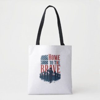 Home of the Brave Salute Tee Draagtas