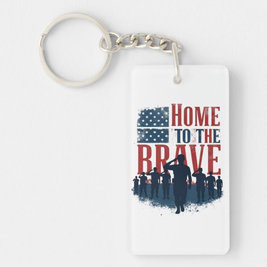 Home of the Brave Salute Tee Sleutelhanger (Voorkant)