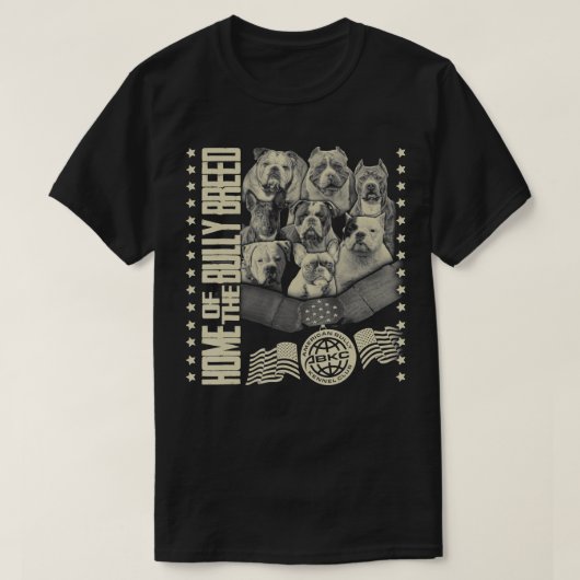 Home of the Bully Breed ABKC American Bully Kennel T-shirt (Design voorkant)