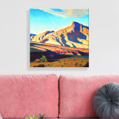 "Home of the Desert Rat" van Maynard Dixon Canvas Afdruk (Insitu (Woonkamer))