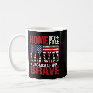 Home Of the Free Because of the Brave Veteran 4th Koffiemok