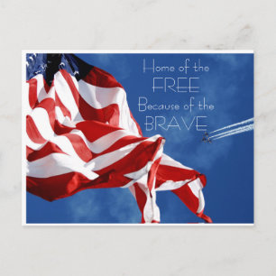 Home of the Free beroemd gemaakt door The Brave Br Briefkaart