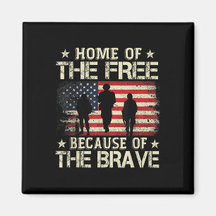 Home of the Free vanwege de dappere Amerikaanse vl Magneet
