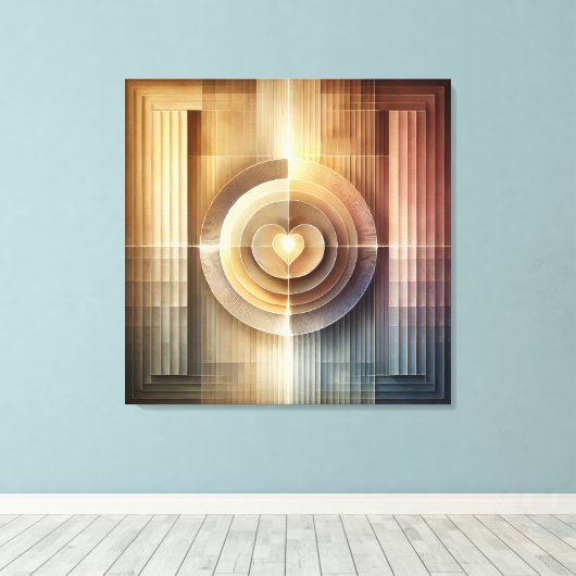 Home of the Heart Canvas Afdruk (Insitu (Houten vloer))