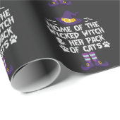 Home Of The Wicked Witch & Haar Pack of Cats Funny Cadeaupapier (Rol Hoek)
