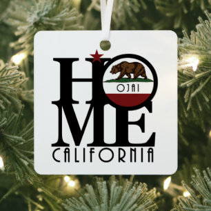 HOME Ojai California Metalen Ornament