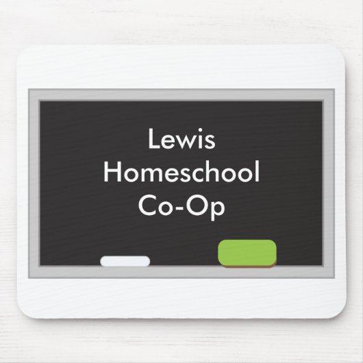 Home Onderwijs Co-Op Krijtbord thema Muismat (Voorkant)