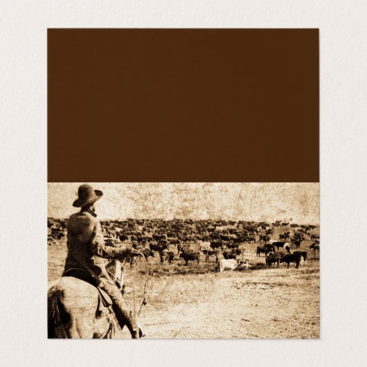 Home op de Range Cowboy Old West Visitekaartjes (Buitenkant ongevouwen)