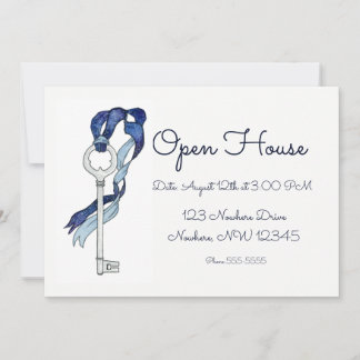 Home Open House Waterverf Skeleton Key Ribbon
