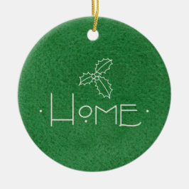 HOME Ornament, MET GEPERSONALISEERDE BOODSCHAP OP  Keramisch Ornament