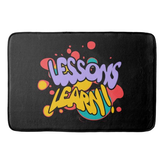 HOME PAINT SPLASH LESSONS LEARN BATH MAT (Voorkant)