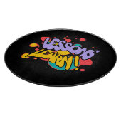 HOME PAINT SPLASH LESSONS LEARN CUTTING BOARD  SNIJPLANK (Hoek)