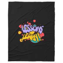 HOME PAINT SPLASH LESSONS LEARN FLEECE BLANKET 