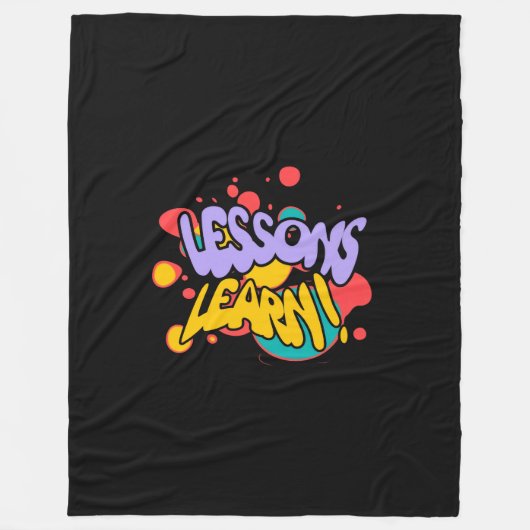 HOME PAINT SPLASH LESSONS LEARN FLEECE BLANKET  DEKEN (Voorkant)