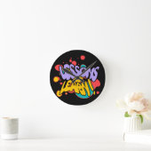 HOME PAINT SPLASH LESSONS LEARN ROUND WALL CLOCK  RONDE KLOK (Huis)